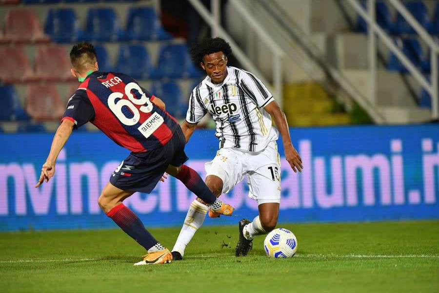 Cuadrado durante el duelo ante el Crotone