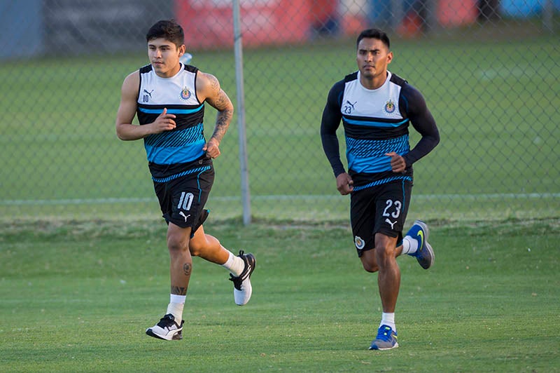 Chofis López y Gallo Vázquez en un entrenamiento en Verde Valle