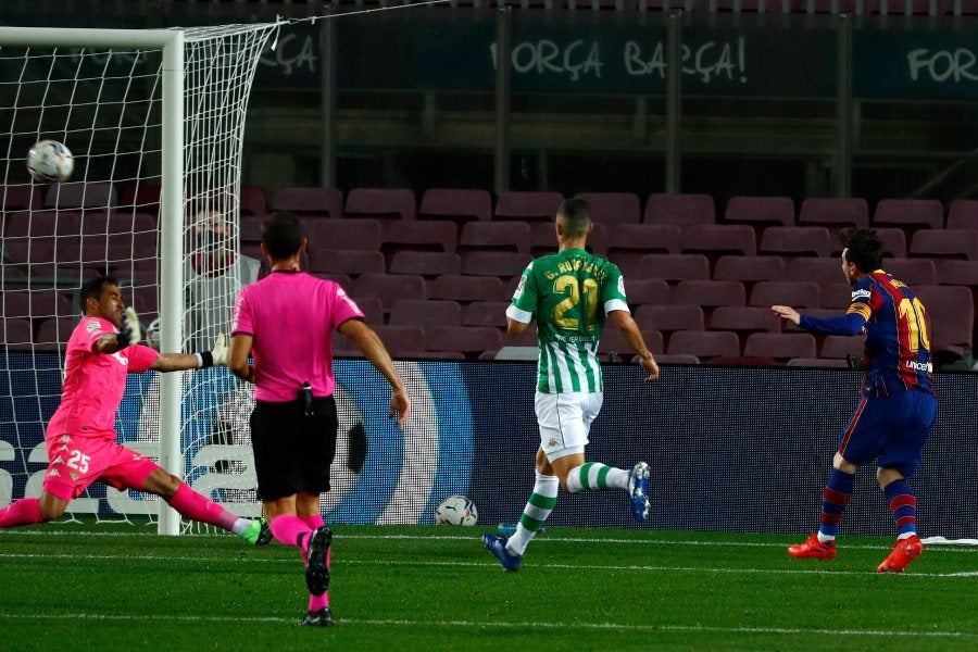 La segunda anotación de Lionel Messi ante el Betis