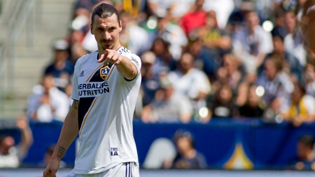 Zlatan Ibrahimovic en un partido con el Galaxy 