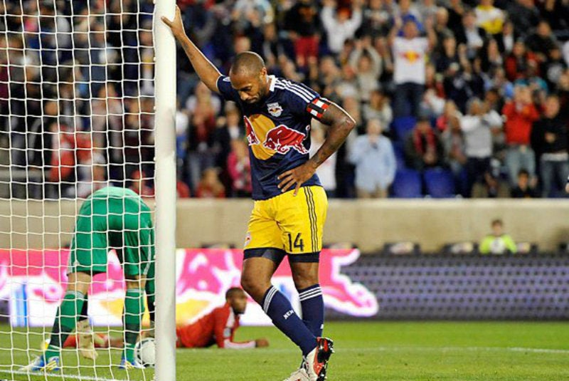 La celebración de Henry tras su gol 400 como profesional con el New York Red Bull