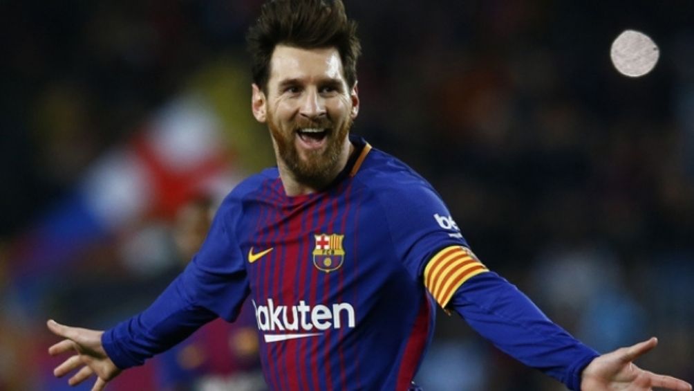 Lionel Messi celebrando uno de sus 644 goles 