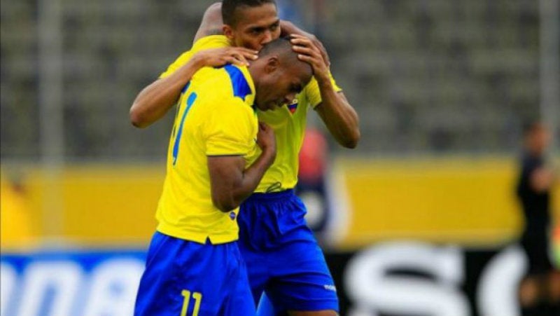 Valencia y Benítez con la selección de Ecuador