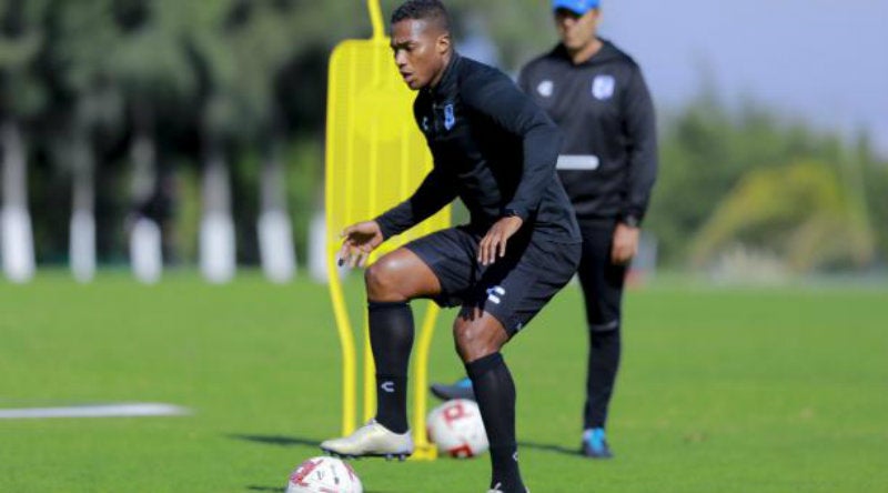 Antonio Valencia en entrenamiento