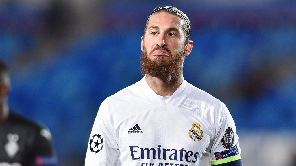 Sergio Ramos se molesta durante las acciones del Real Madrid