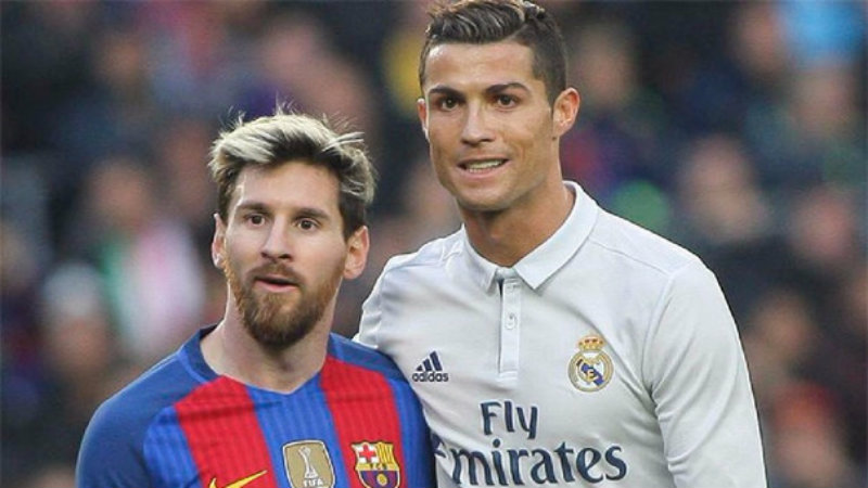 Lionel Messi y Cristiano Ronaldo en Clásico español