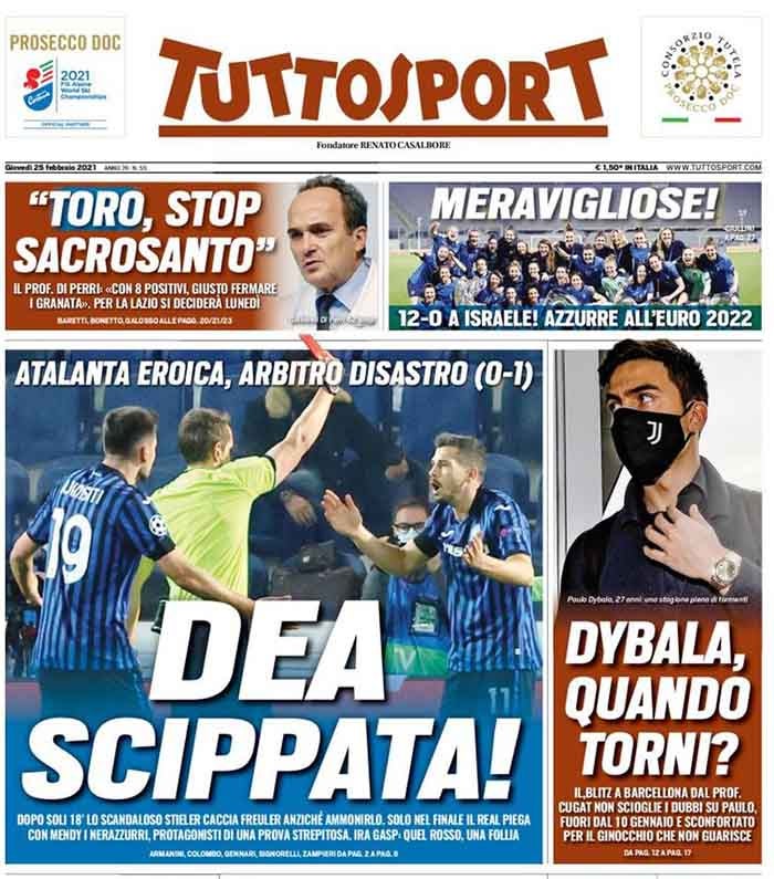 Portada del diario Tuttosport 