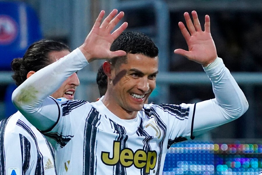 Cristiano Ronaldo celebrando un gol con la Juventus