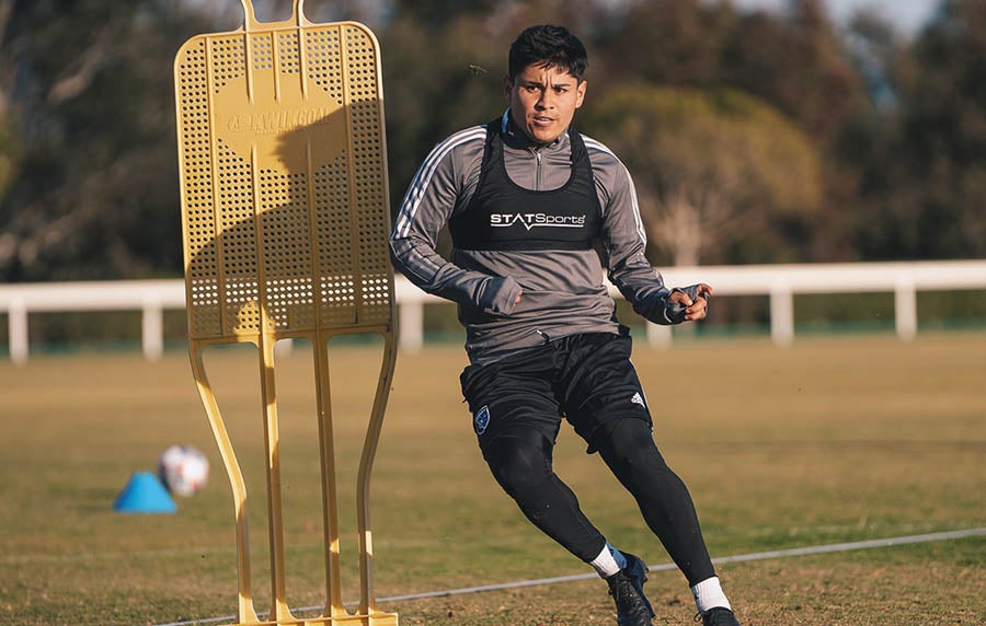 Chofis López en entrenamiento con San José Earthquakes