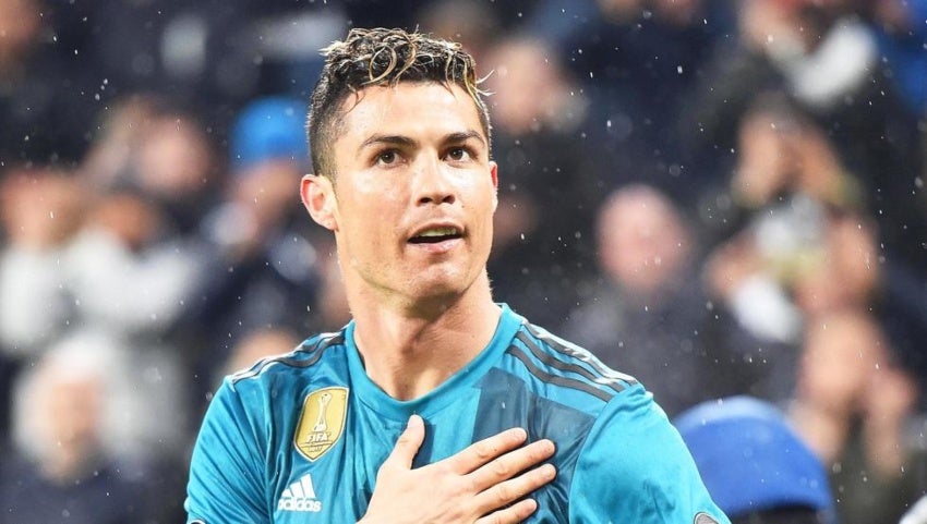 Cristiano Ronaldo tras anotar de chilena ante la Juventus