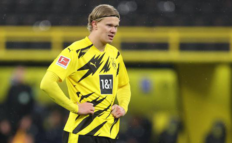 Erling Haaland en juego del Borussia Dortmund