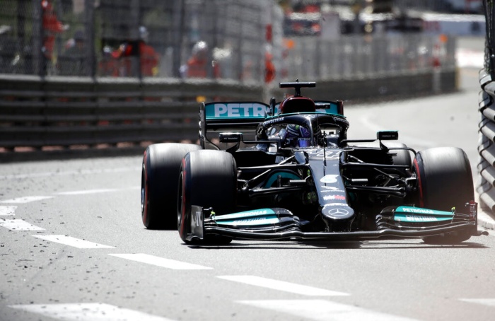 Lewis Hamilton en acción en Mónaco
