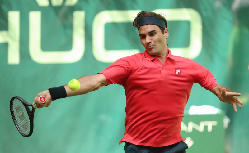 Roger Federer en partido
