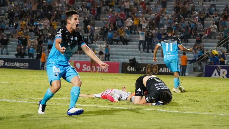 Daniel Lajud, en festejo del gol 