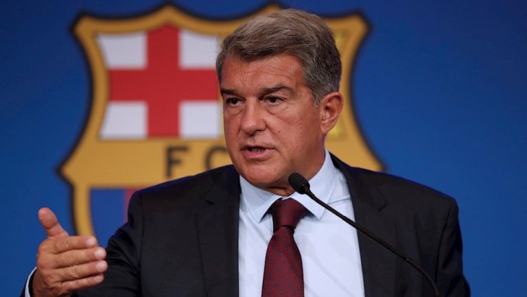 Joan Laporta en conferencia de prensa