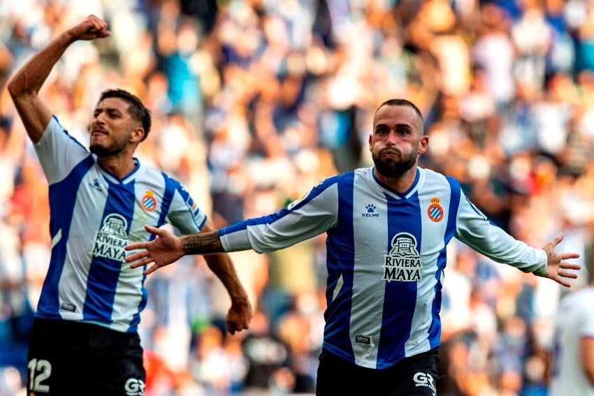 Jugadores del Espanyol festejando un gol a favor