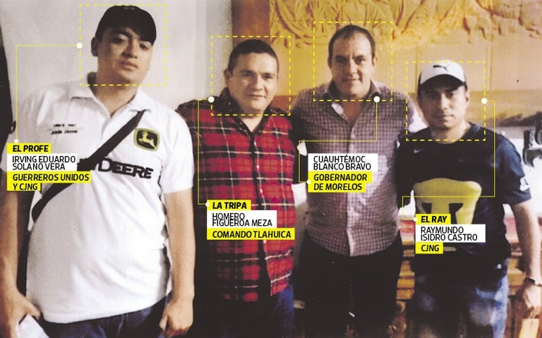 Cuauhtémoc Blanco con líderes del narco en Morelos