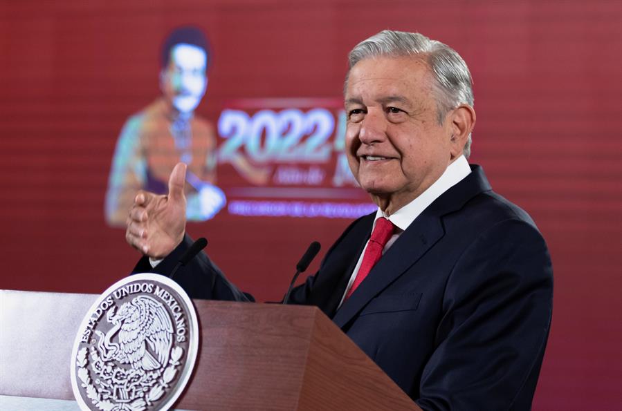 López Obrador durante su conferencia mañanera 