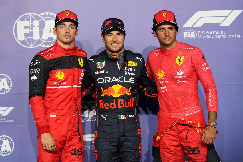 Sainz, Pérez y Leclerc, primeras tres posiciones para el GP de Arabia
