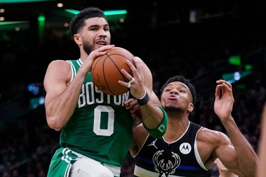 Jayson Tatum durante el partido