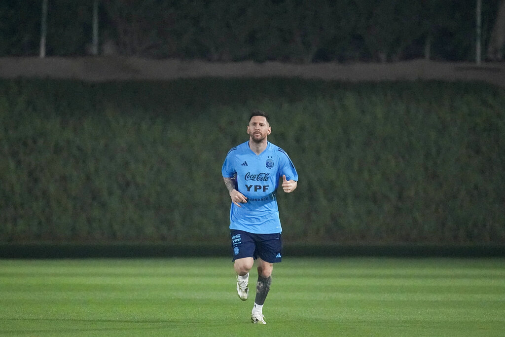 Lionel Messi en entrenamiento 