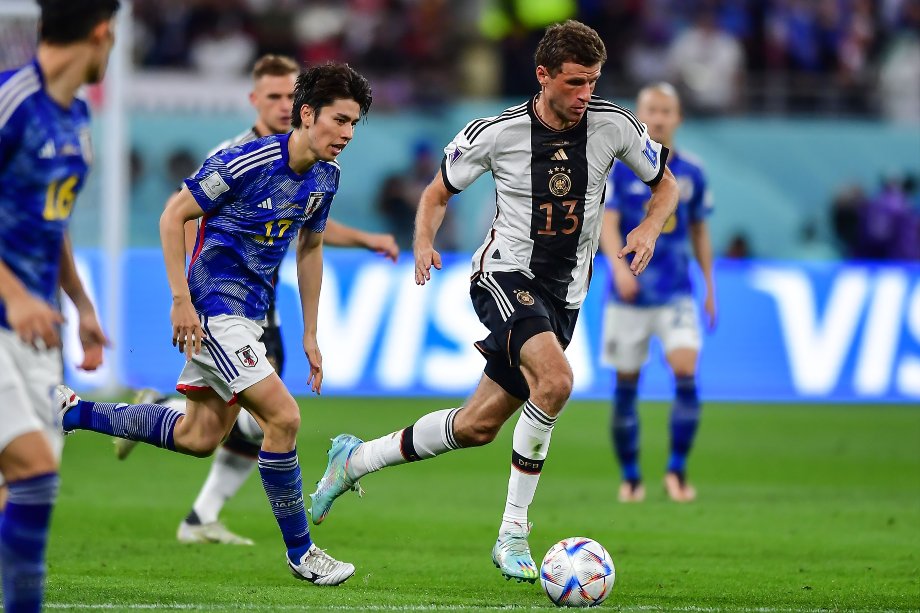 Thomas Müller en partido ante Japón en Qatar 2022