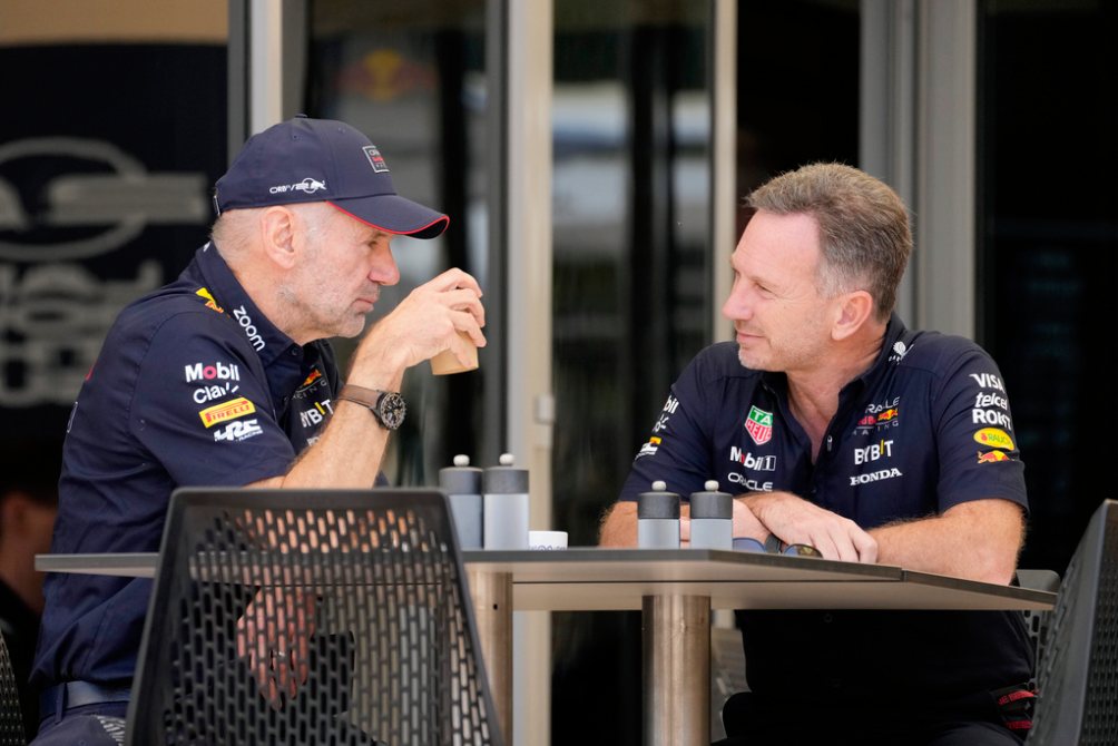 Horner y Adrian Newey en el primer día del Gran Premio de Baréin