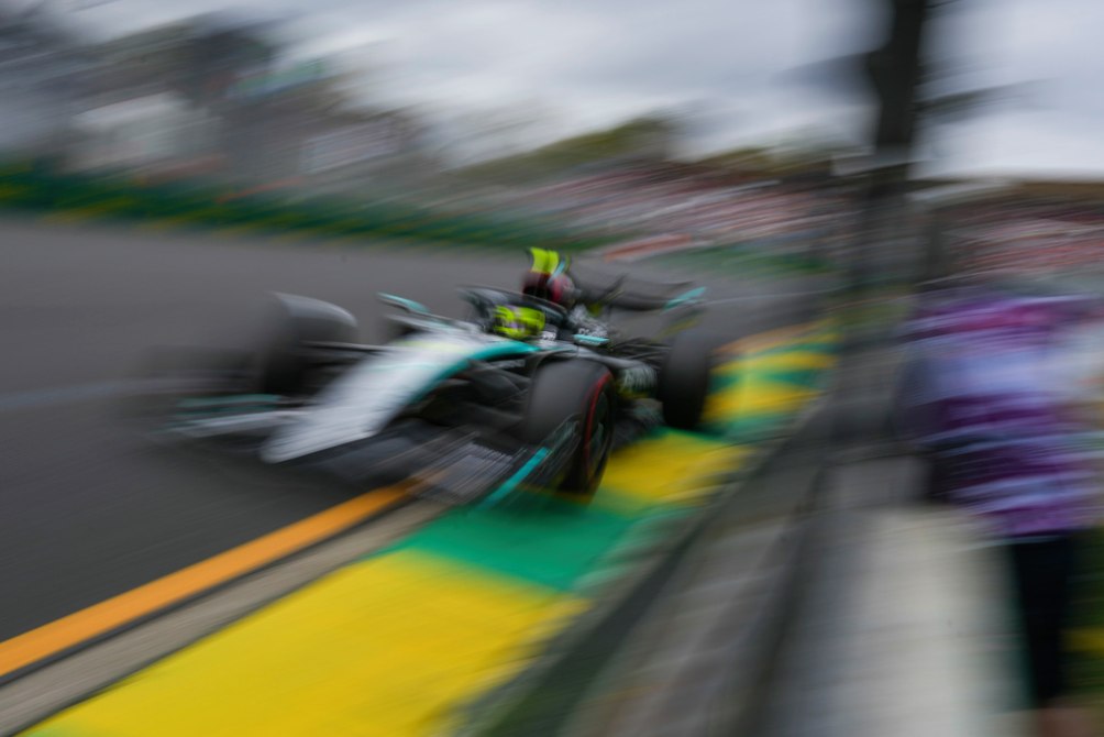Hamilton durante la clasificación en Melbourne