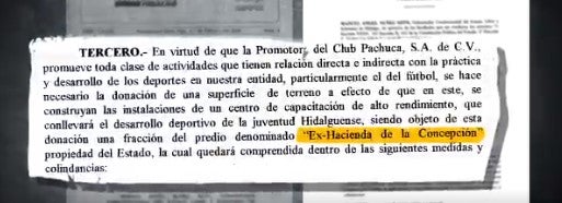 La justificación para la donación a Pachuca 