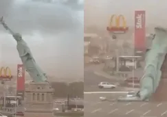 Video: Réplica de la Estatua de la Libertad colapsa en Brasil por vientos extremos Video: Réplica de la Estatua de la Libertad colapsa en Brasil por vientos extremos