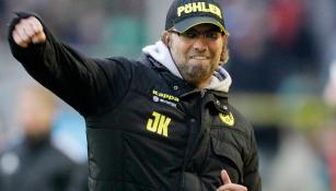 Klopp celebra tras un partido con el Dortmund