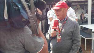 Niki Lauda durante una entrevista en el AHR