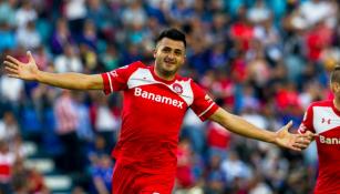 Enrique Triverio celebra un gol del Toluca