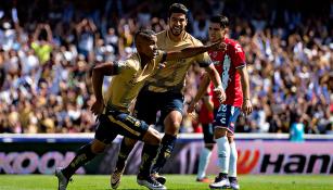 Fidel Martínez celebra su gol contra Veracruz 