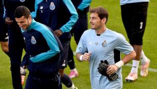 Iker Casillas en entrebamiento del Porto