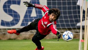 Federico Vilar en el entrenamiento de Xolos