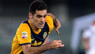 Rafael Márquez en un partido con Hellas Verona 