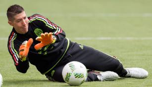 Pikolín, durante un entrenamiento con el Tri