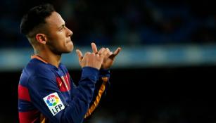 Neymar celebra un gol con el Barcelona