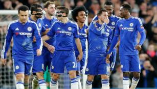 Jugadores de Chelsea festejando el triunfo 
