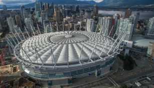 Vista aérea del BC Place en Vancouver