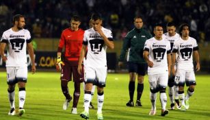 Los jugadores de Pumas al término de un partido