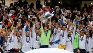 Jugadores del Real Madrid en pleno festejo en Champíons