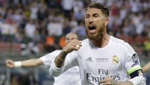 Sergio Ramos festeja gol del Real Madrid