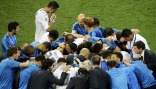 Reunión motivacional entre los elementos del Real Madrid