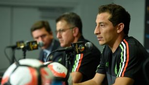 Andrés Guardado en conferencia de prensa