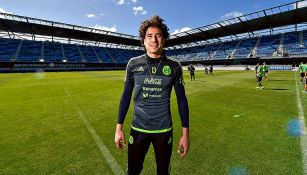 Ochoa se muestra en el estadio durante un entrenamiento