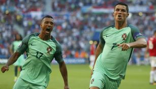 Cristiano Ronaldo celebra anotación contra Hungría