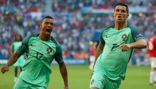 Cristiano Ronaldo celebra un gol con Portugal en la Eurocopa