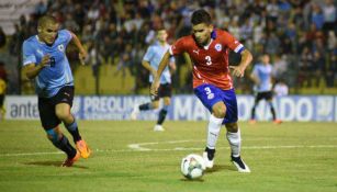 Sebastián Vegas durante un partido con su selección 